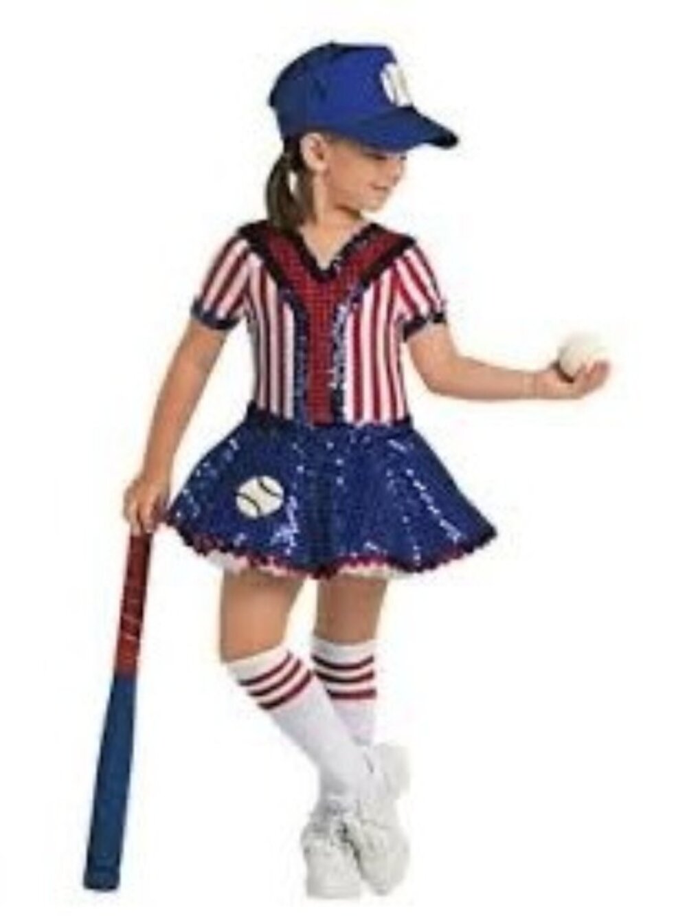 Dansco U.S.A. Toddler Girl Sequin Baseball Dance Costume Tutu & Cap 3T
